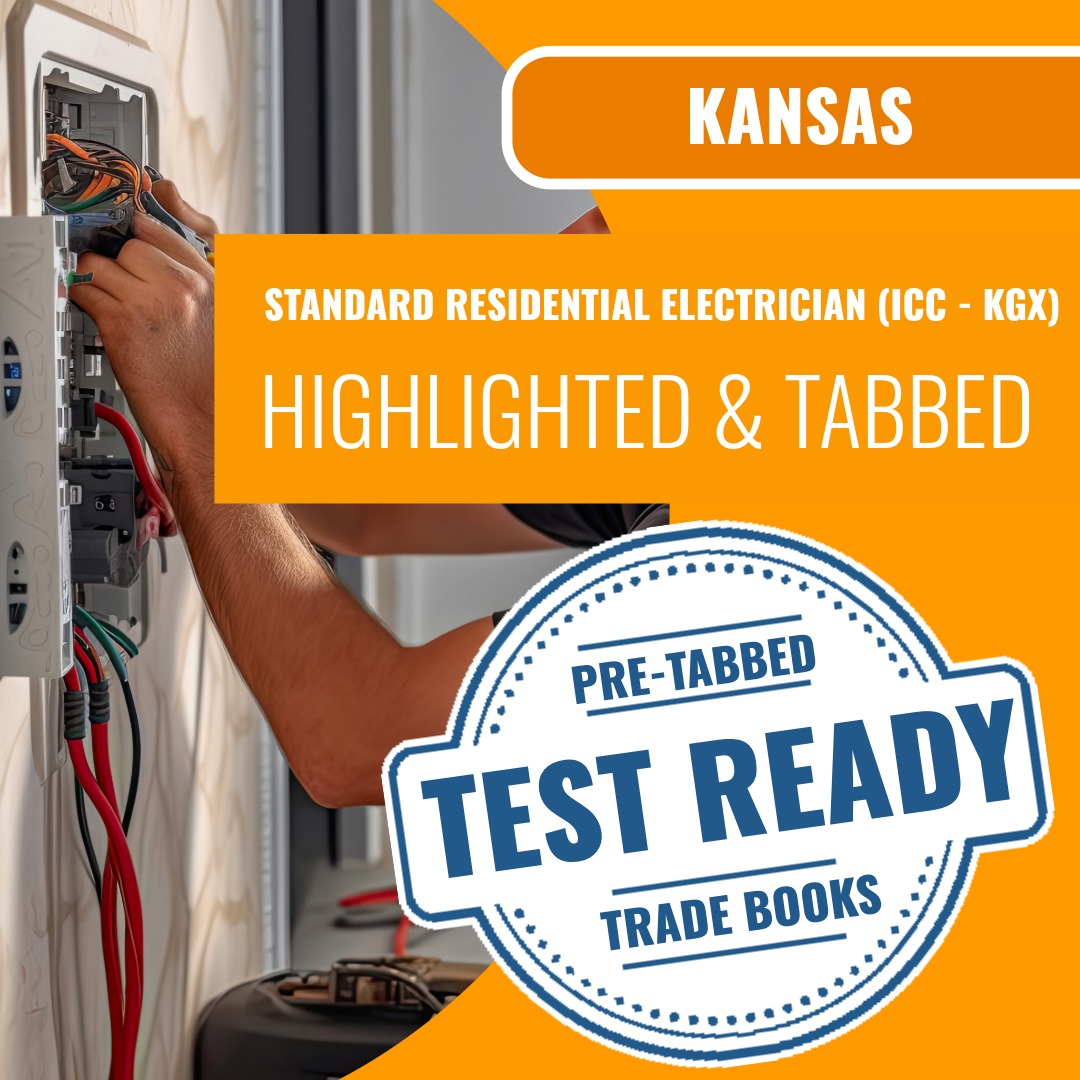Kansas Standard Residential Electrician (ICC - KGX) Highlighted & Tabbed Book Package