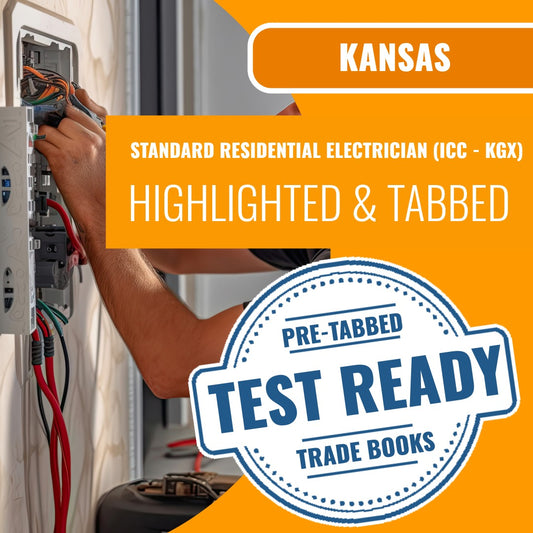 Kansas Standard Residential Electrician (ICC - KGX) Highlighted & Tabbed Book Package