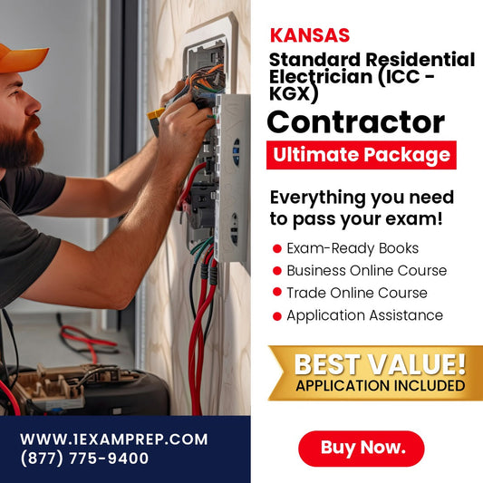 Kansas Standard Residential Electrician (ICC - KGX) Ultimate Exam Prep Rental