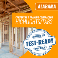 Alabama Carpentry and Framing Contractor Book Package - Highlighted and Tabbed