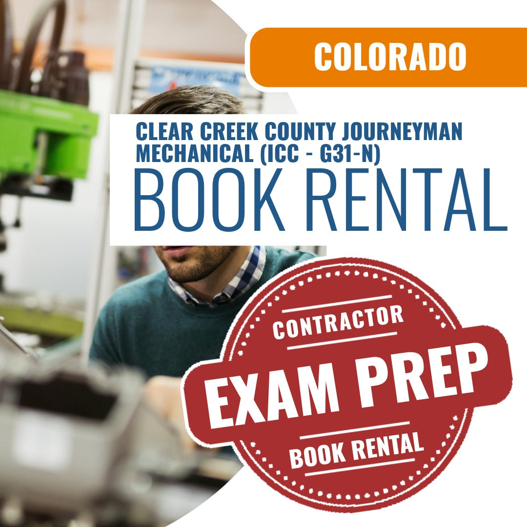 Clear Creek County Colorado Journeyman Mechanical (ICC - G31-N) - Books & Courses Rental Package