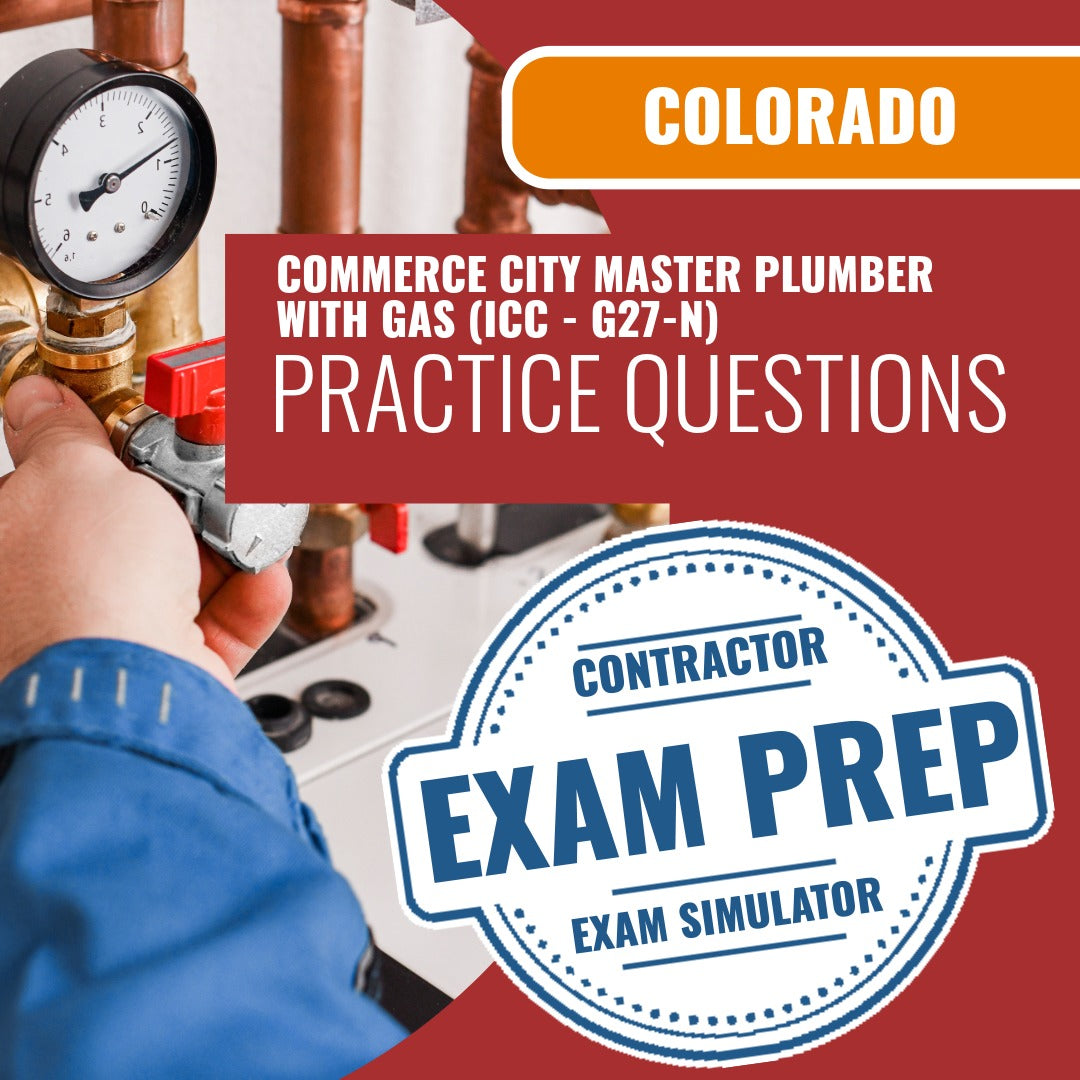 ICC G27 National Standard Master Plumber with Gas Exam - Online Practice Questions