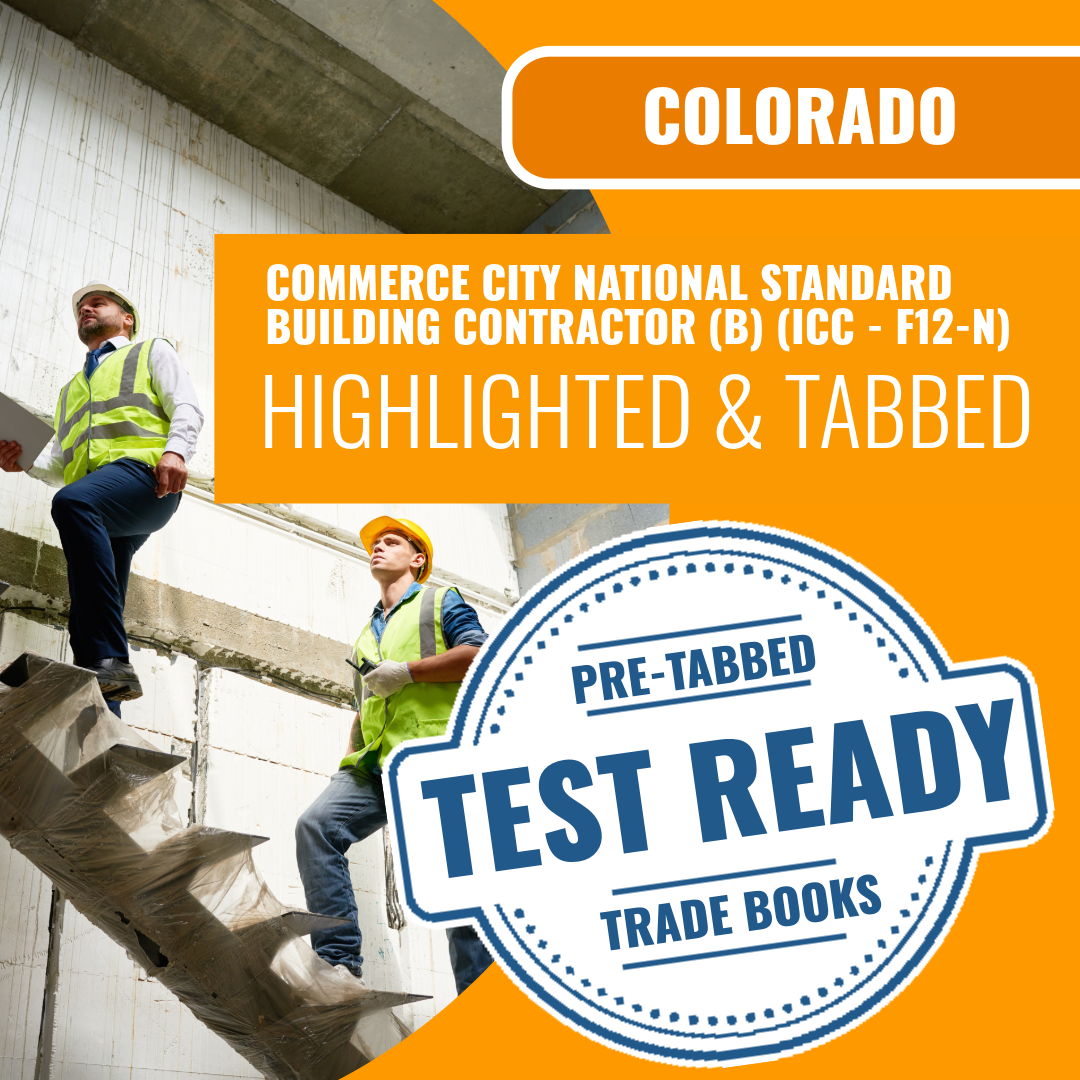 Commerce City Colorado National Standard Building Contractor (B) (ICC - F12-N) Highlighted & Tabbed Book Package