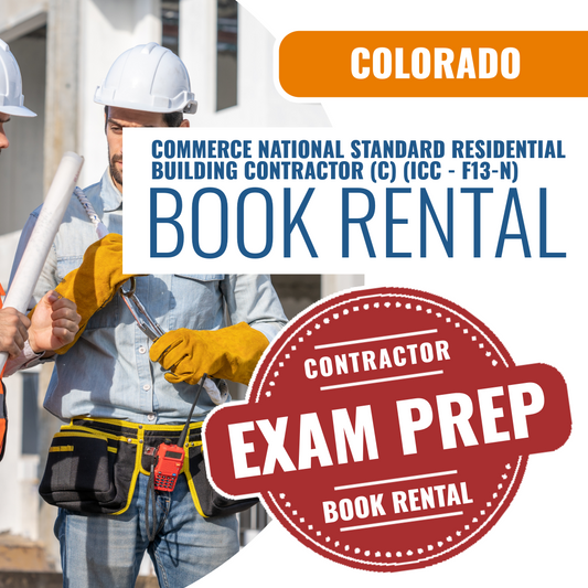 Commerce City Colorado National Standard Residential Building Contractor (C) (ICC - F13-N) - Books & Courses Rental Package