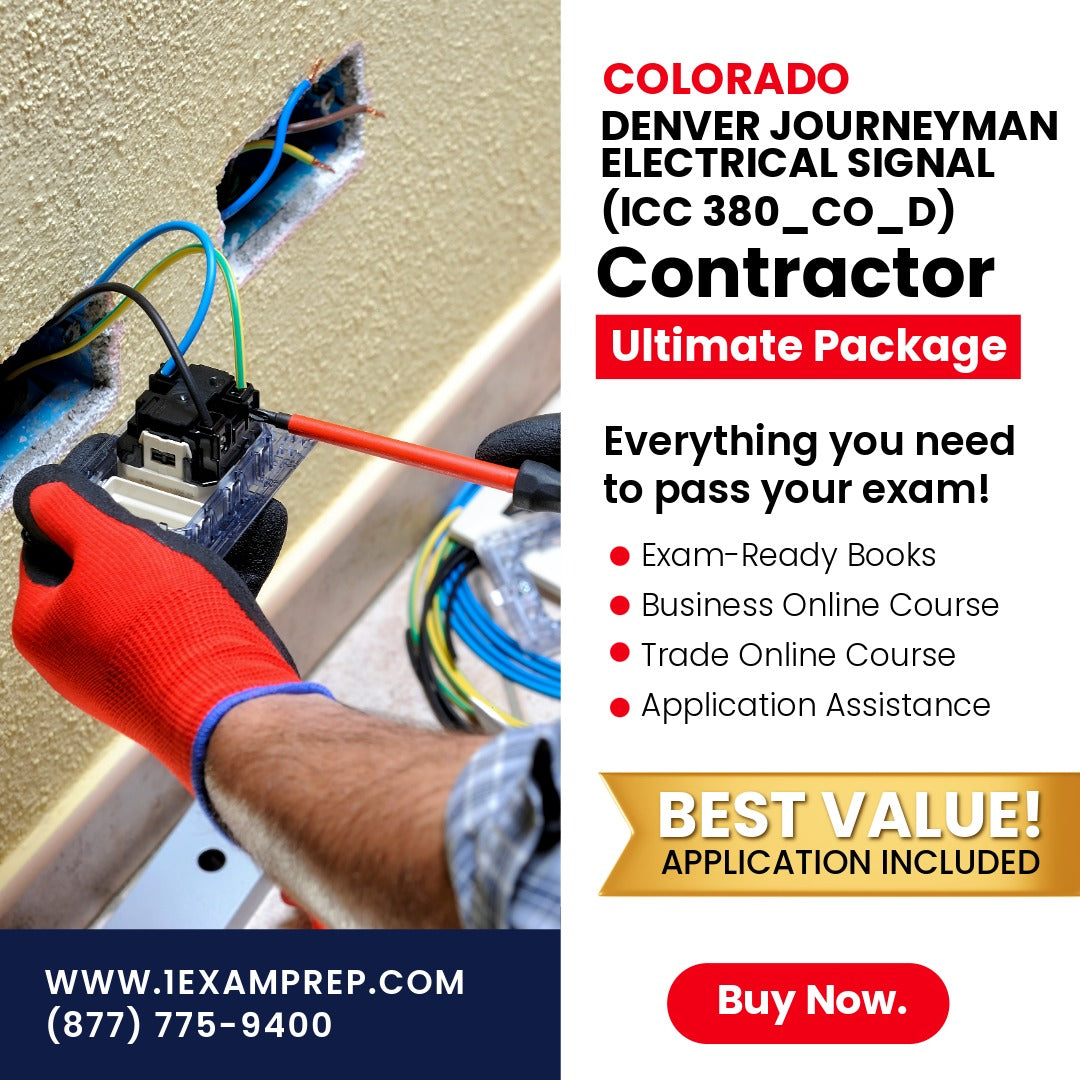 Colorado Denver Journeyman Electrical Signal Operator (ICC 380_CO_D) Ultimate Exam Prep Rental Package