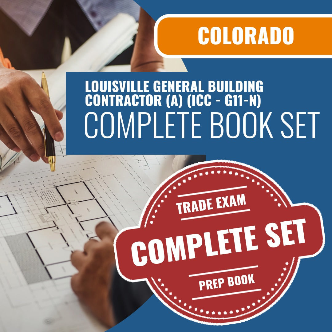 Louisville Colorado General Building Contractor (A) (ICC - G11-N) Exam Book Package