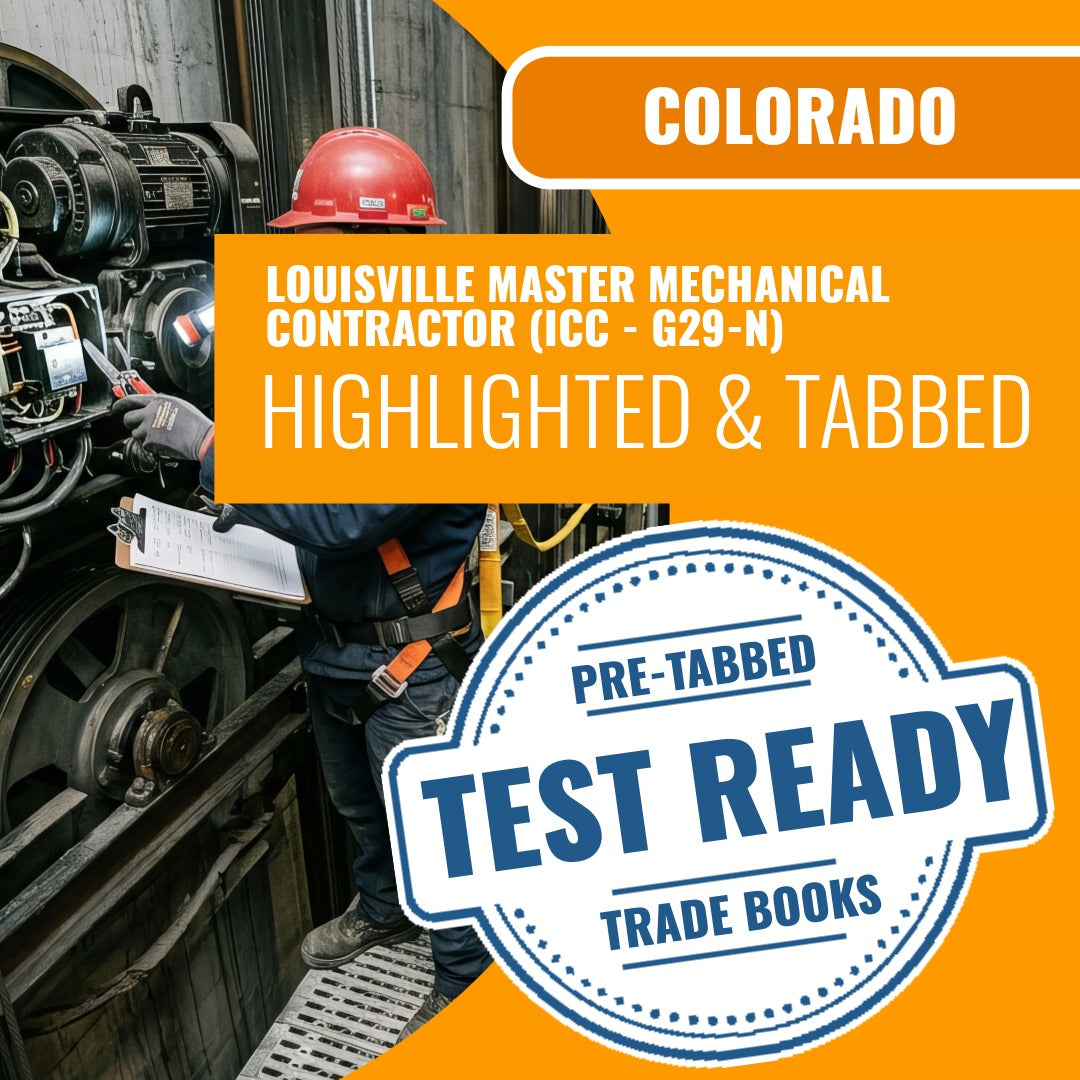 Louisville Colorado Master Mechanical Contractor (ICC - G29-N) Highlighted & Tabbed Book Package