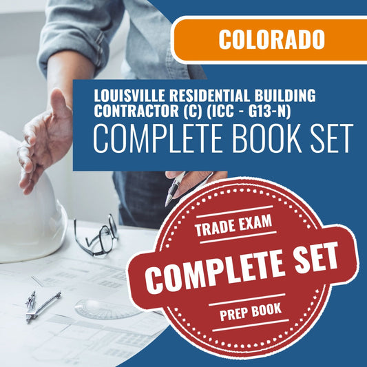 Louisville Colorado Residential Building Contractor (C) (ICC - G13-N) Exam Book Package