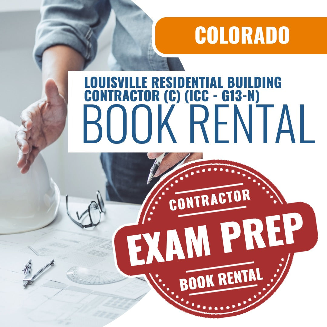Louisville Colorado Residential Building Contractor (C) (ICC - G13-N) - Books & Courses Rental Package