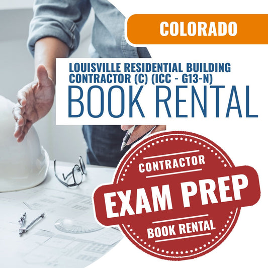 Louisville Colorado Residential Building Contractor (C) (ICC - G13-N) - Books & Courses Rental Package