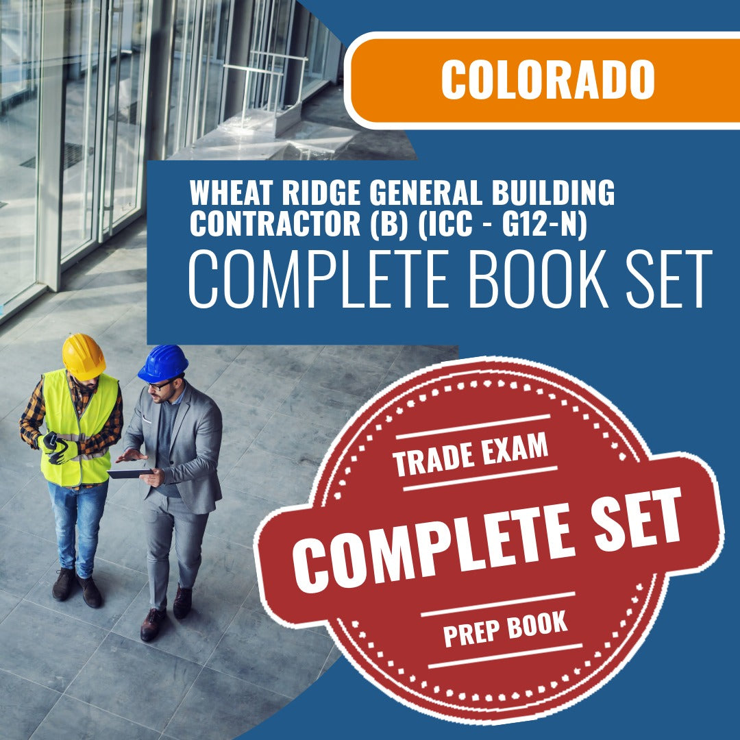 Wheat Ridge Colorado General Building Contractor (B) (ICC - G12-N) Exam Book Package