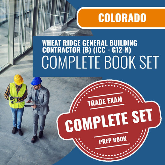 Wheat Ridge Colorado General Building Contractor (B) (ICC - G12-N) Exam Book Package