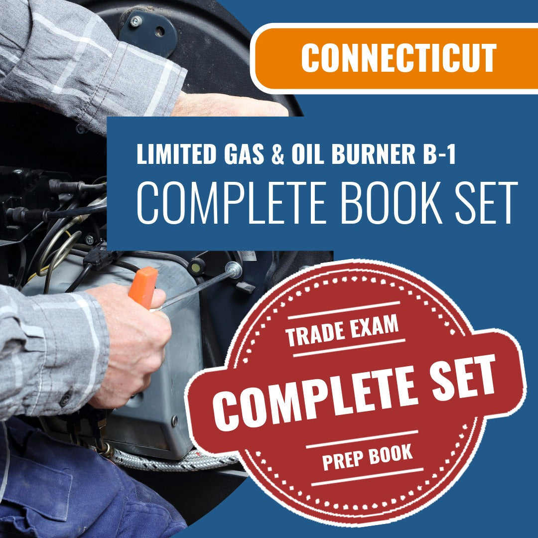 Connecticut Limited Gas and Oil Burner Contractor (B-1) Exam Book Package