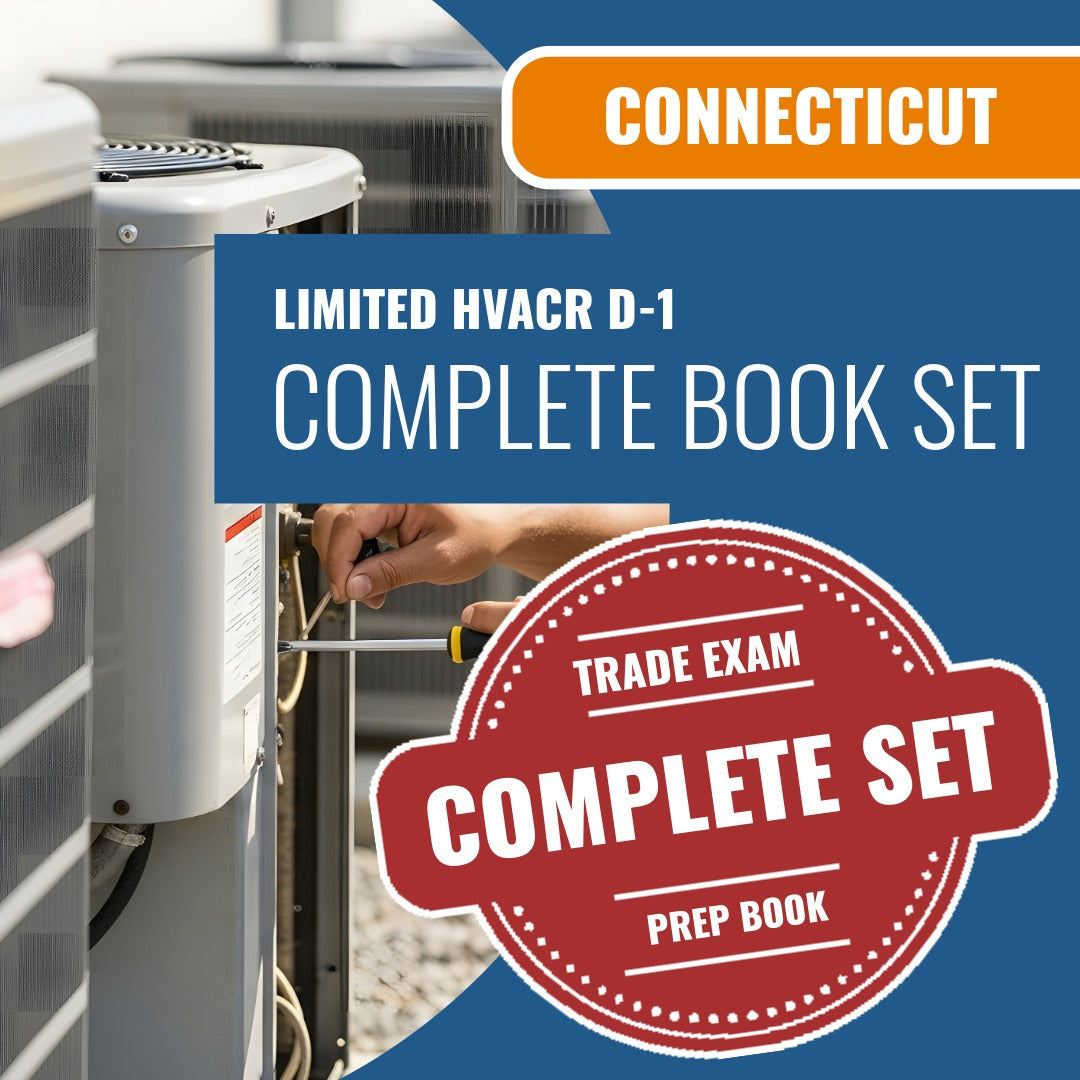 Connecticut Limited Warm Air, Air Conditioning and Refrigeration System Contractor (D-1) Exam Book Package