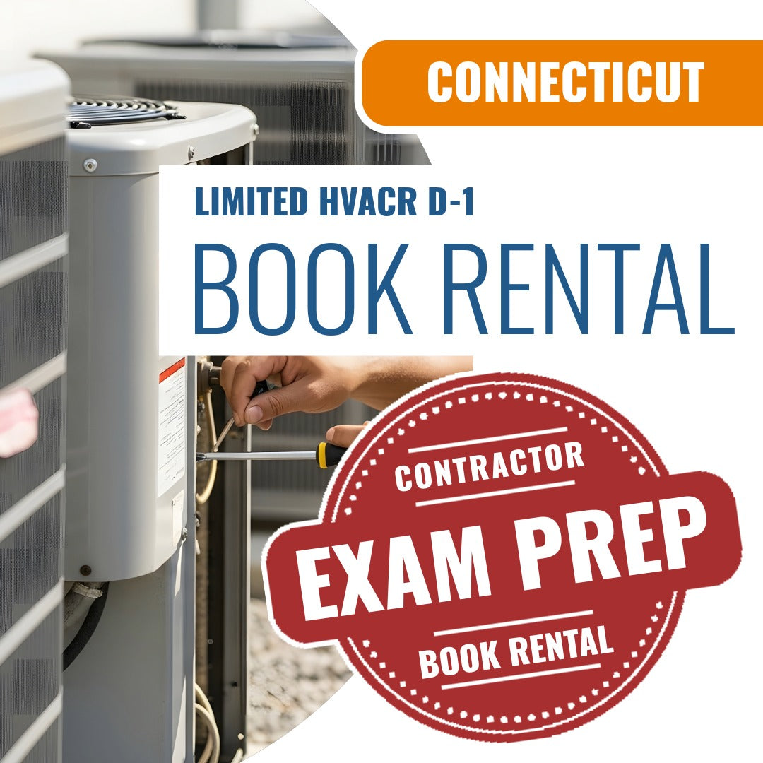 Connecticut Limited Warm Air, Air Conditioning and Refrigeration System Contractor (D-1) - Books & Courses Rental Package