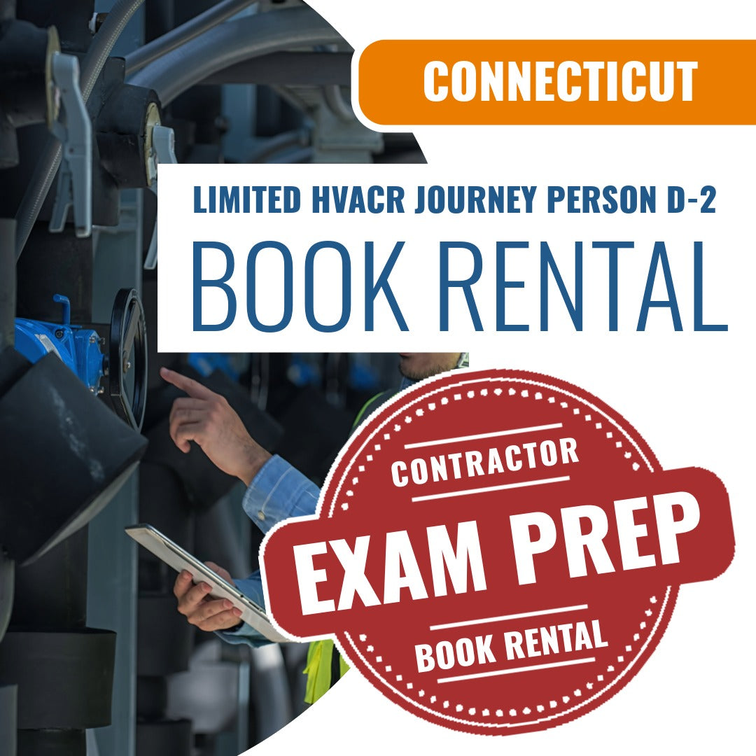 Connecticut Limited Warm Air, Air Conditioning and Refrigeration System Journeyperson (D-2) - Books & Courses Rental Package