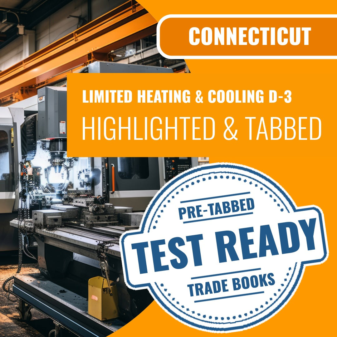 Connecticut Limited Heating Cooling Contractor (D-3) Highlighted & Tabbed Book Package