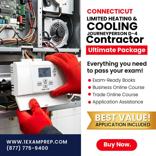 Connecticut Limited Heating Cooling Journeyperson (D-4) Ultimate Exam Prep Rental