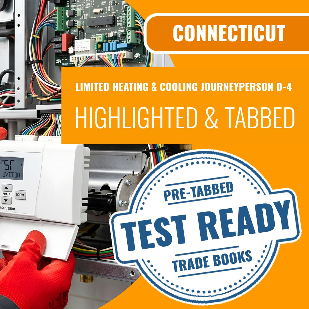 Connecticut Limited Heating Cooling Journeyperson (D-4) Highlighted & Tabbed Book Package