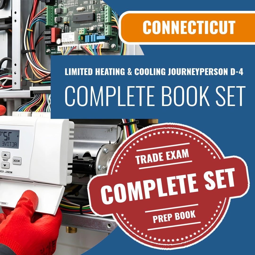 Connecticut Limited Heating Cooling Journeyperson (D-4) Exam Book Package