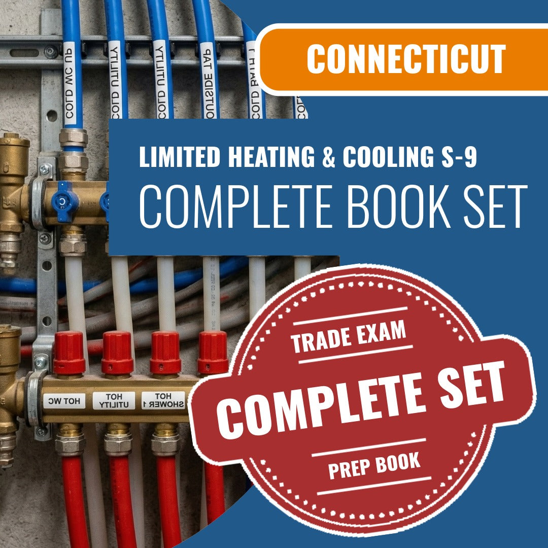Connecticut  Limited Heating & Cooling Contractor (S-9) Exam Book Package