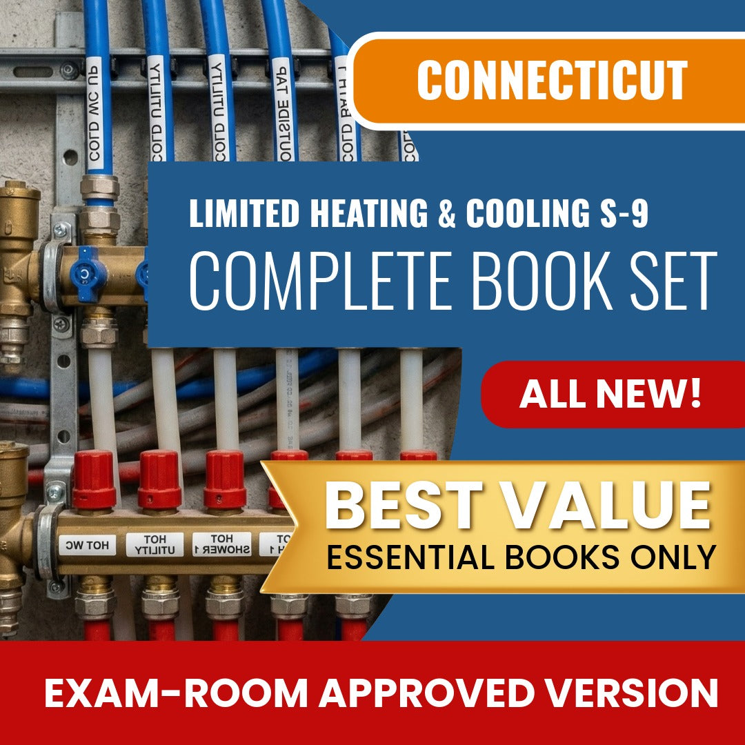 Connecticut Limited Heating & Cooling Contractor (S-9) Books Allowed into Exam Package