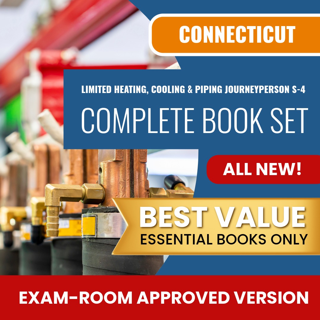 Connecticut Limited Heating, Cooling and Piping Contractor (S-4) Books Allowed into Exam Package