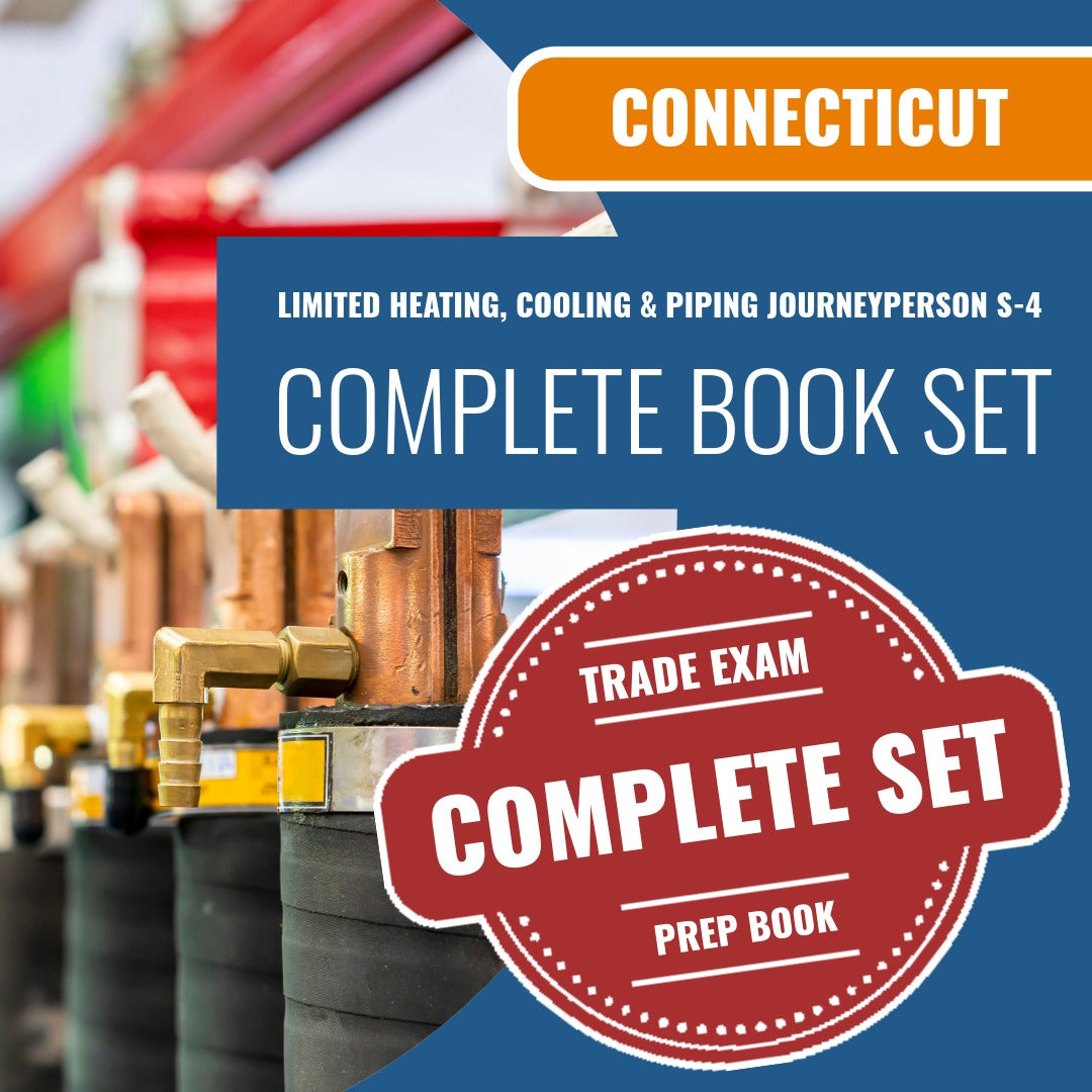 Connecticut Limited Heating, Cooling and Piping Contractor (S-4) Exam Book Package