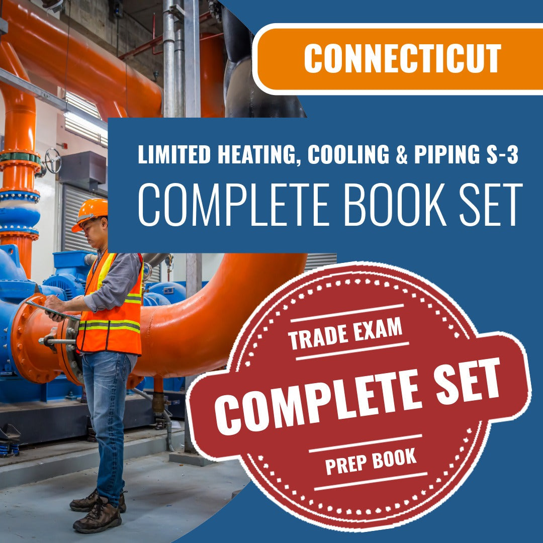 Connecticut Limited Heating, Cooling and Piping Contractor (S-3) Exam Book Package