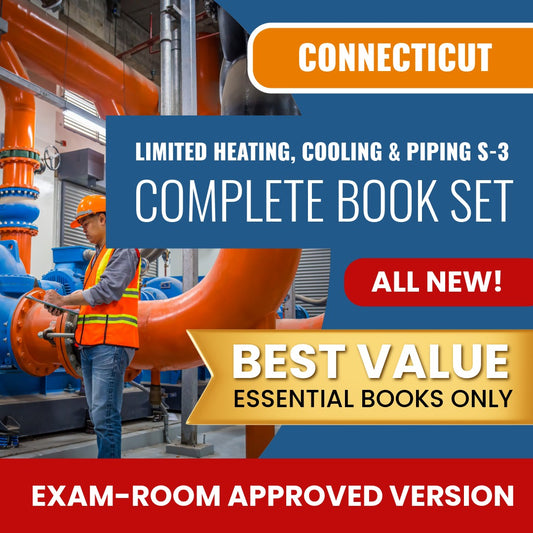 Connecticut Limited Heating, Cooling and Piping Contractor (S-3) Books Allowed into Exam Package