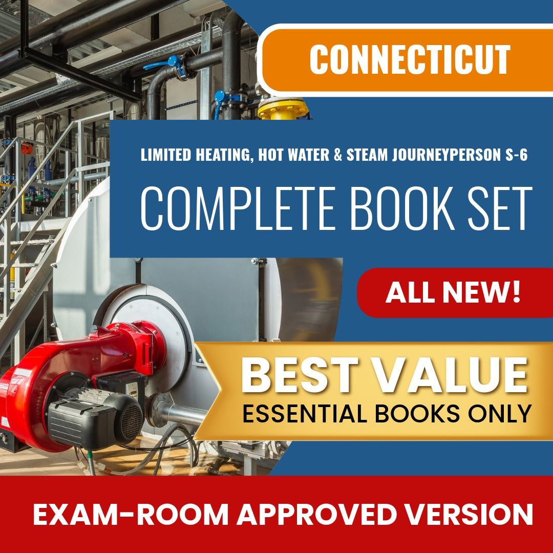 Connecticut Limited Heating, Hot Water and Steam Journeyperson (S-6) Books Allowed into Exam Package