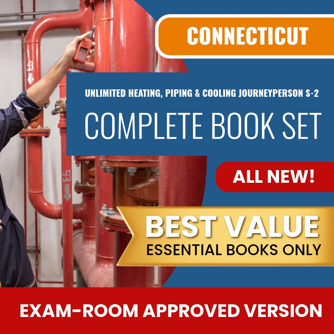 Connecticut Unlimited Heating, Piping and Cooling Journeyperson (S-2) Books Allowed into Exam Package