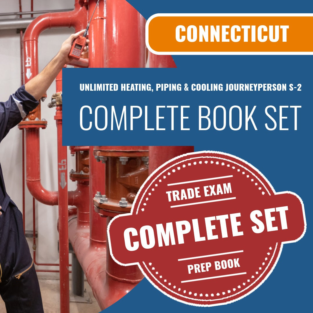 Connecticut Unlimited Heating, Piping and Cooling Journeyperson (S-2) Exam Book Package