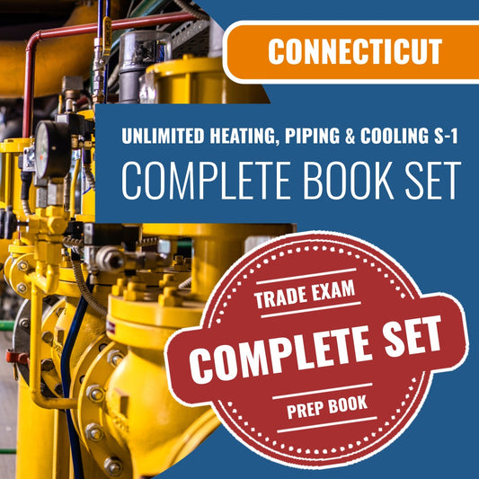 Connecticut Unlimited Heating, Piping and Cooling Contractor (S-1) Exam Book Package