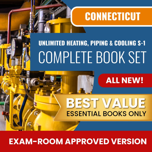 Connecticut Unlimited Heating, Piping and Cooling Contractor (S-1) Books Allowed into Exam Package