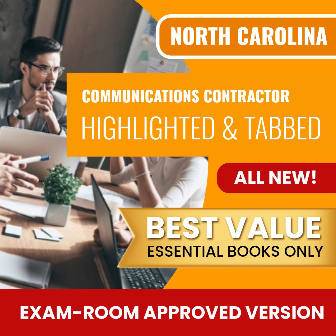 North Carolina Communications Contractor Highlighted & Tabbed Books Allowed into Exam Package