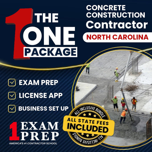 The 1 Package: All-Inclusive North Carolina Concrete Construction Contractor Licensing & Business Setup