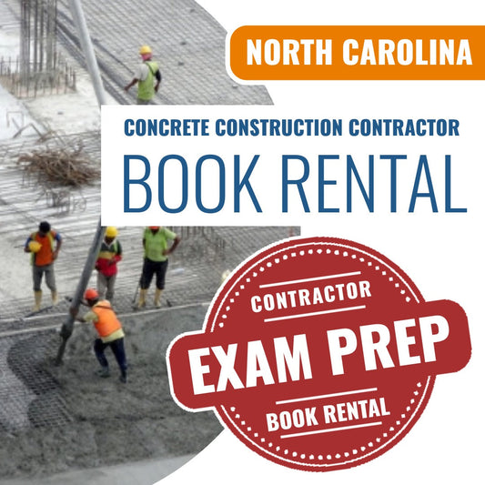 North Carolina Concrete Construction Contractor Books & Course Rental
