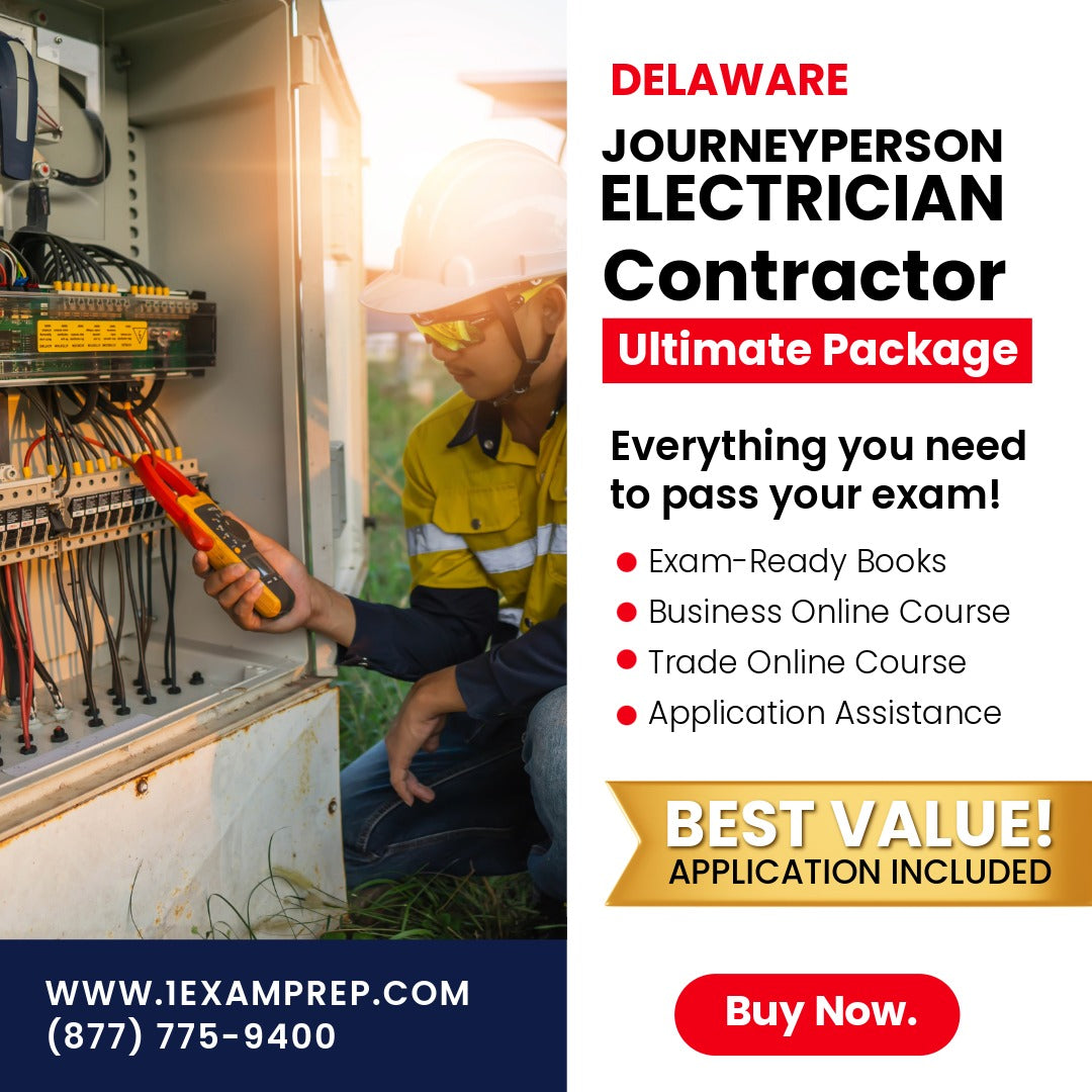 Delaware Journeyperson Electrician Ultimate Exam Prep Rental Package