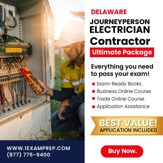 Delaware Journeyperson Electrician Ultimate Exam Prep Rental Package