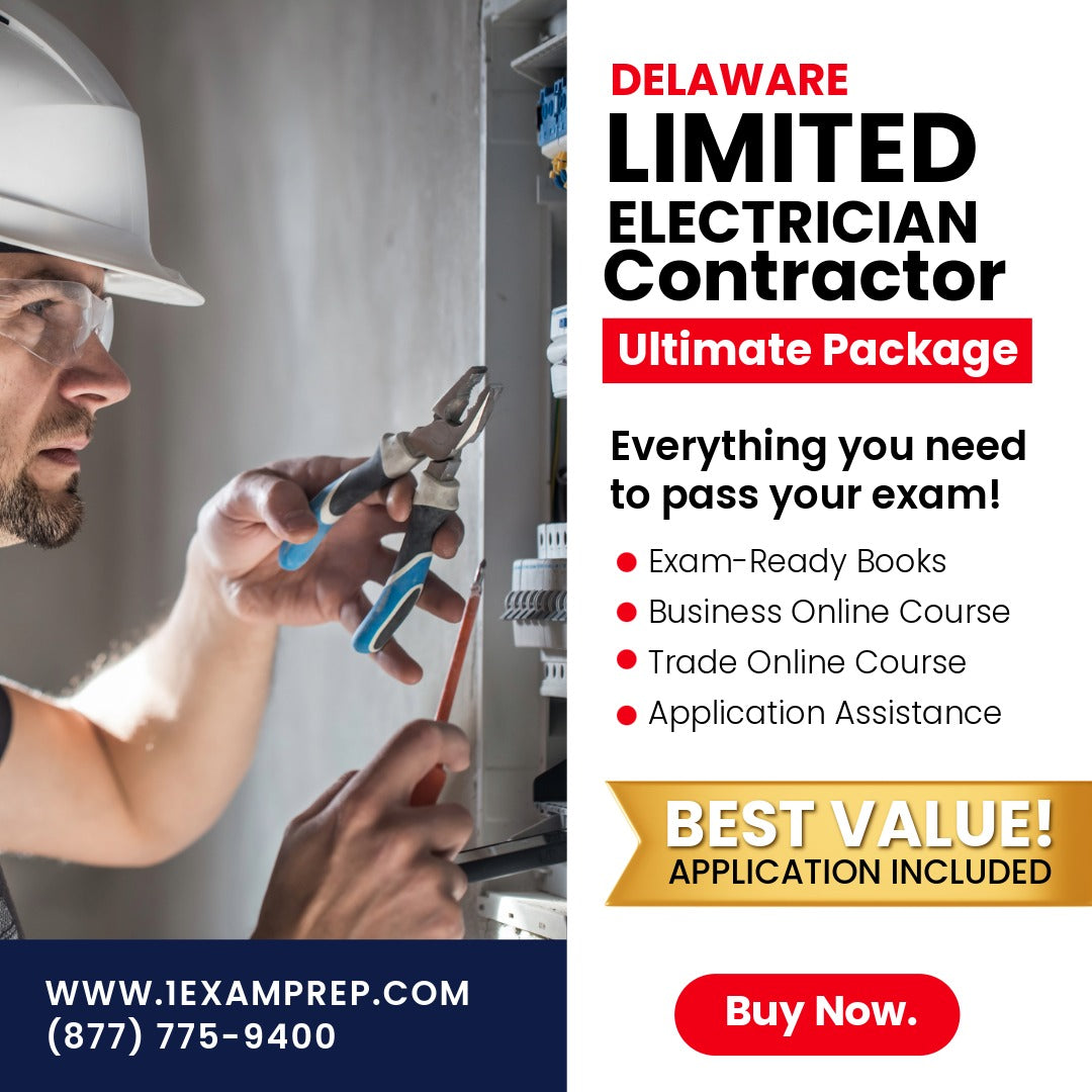 Delaware Limited Electrician Ultimate Exam Prep Rental Package