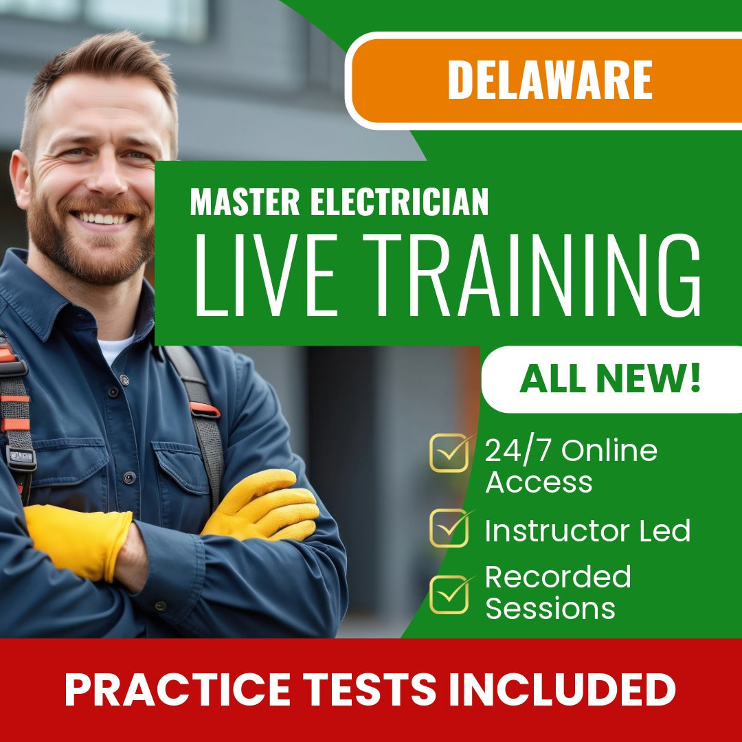 Delaware Master Electrician Exam Prep - Live Virtual + Self Study Training