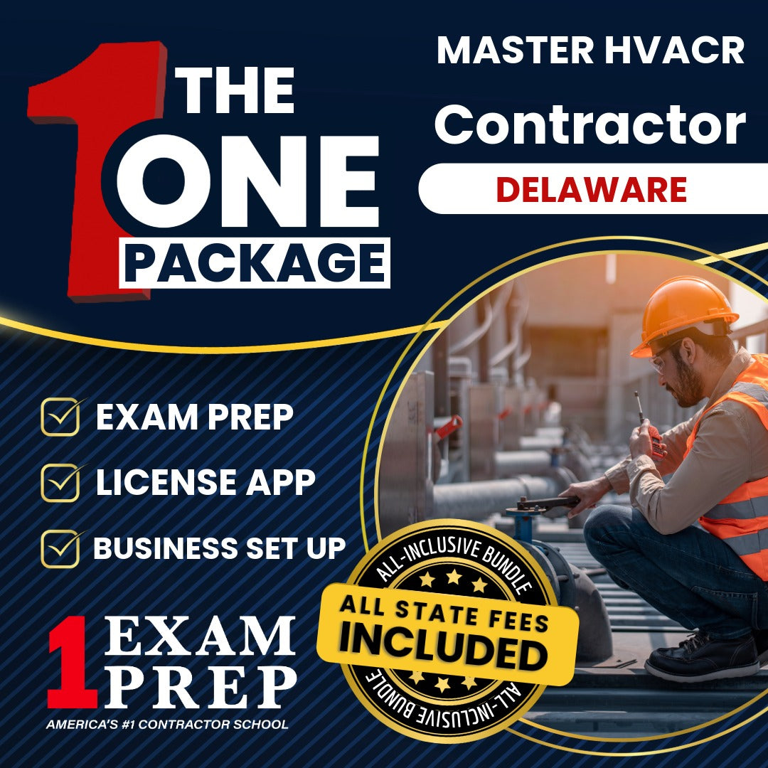 The 1 Package: All-Inclusive Delaware Master HVACR Contractor Exam, Licensing & Business Setup Solution