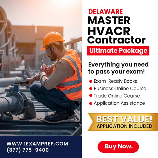 Delaware Master HVACR Contractor Ultimate Exam Prep Rental Package