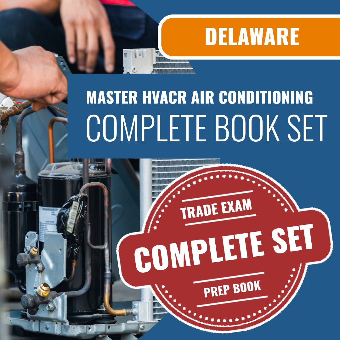 Delaware Master HVACR Restricted Air Conditioning Contractor Exam Book Package