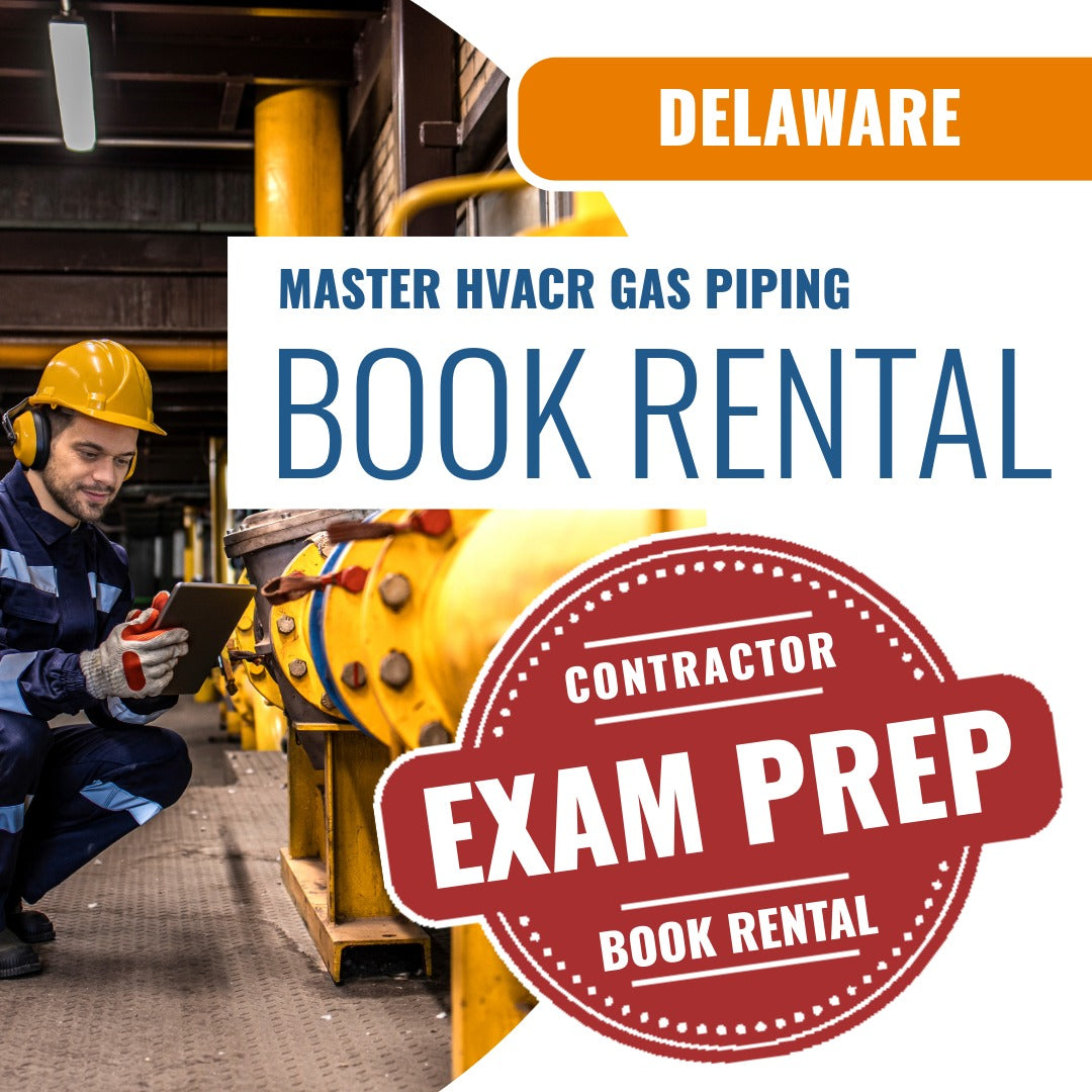 Delaware Master HVACR  Restricted Gas Piping Contractor - Books & Courses Rental Package