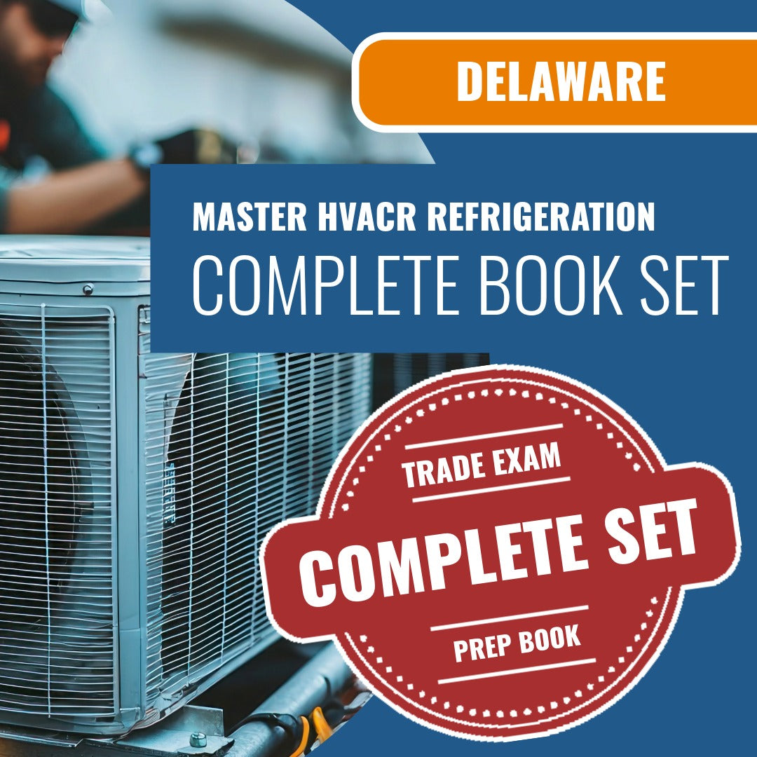 Delaware Master HVACR Restricted Refrigeration Contractor Exam Book Package
