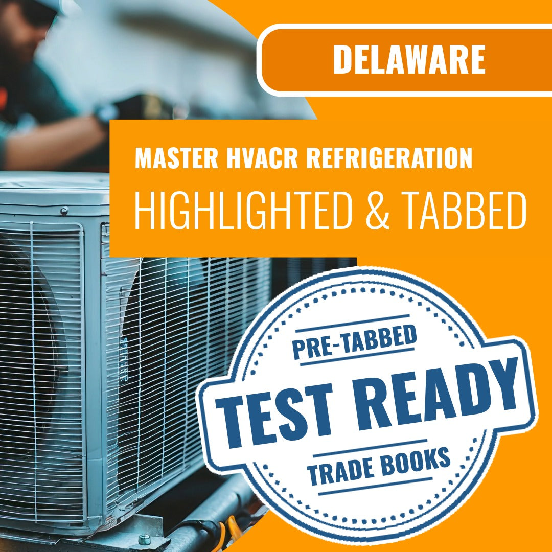 Delaware Master HVACR Restricted Refrigeration Contractor Highlighted & Tabbed Book Package