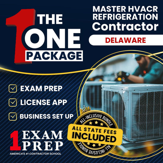 The 1 Package: All-Inclusive Delaware Master HVACR Restricted Refrigeration Contractor Exam, Licensing & Business Setup Solution