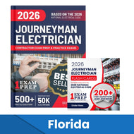 2026 Florida Journeyman Electrician Exam Prep and Study Guide + Flash Card Combo: 12 Practice Exams +2 Full Final Exams: Trusted by 50k Electricians